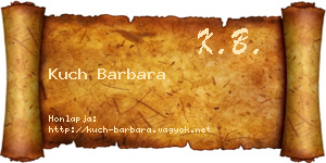 Kuch Barbara névjegykártya